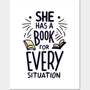 she has a book for every situation Posters and Art